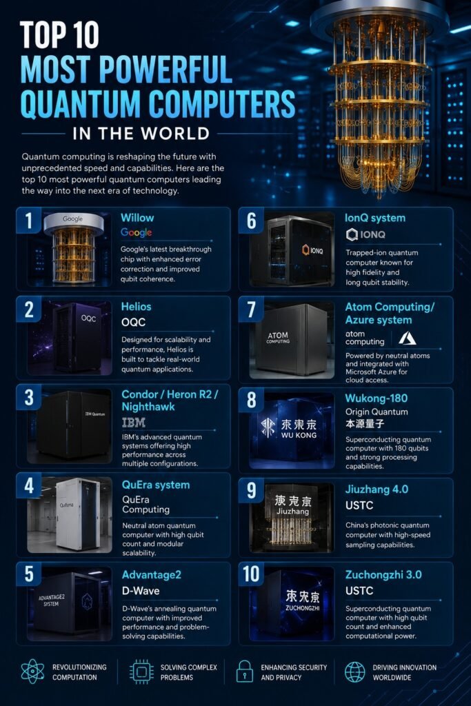Top 10 Most Powerful Quantum Computers in the World