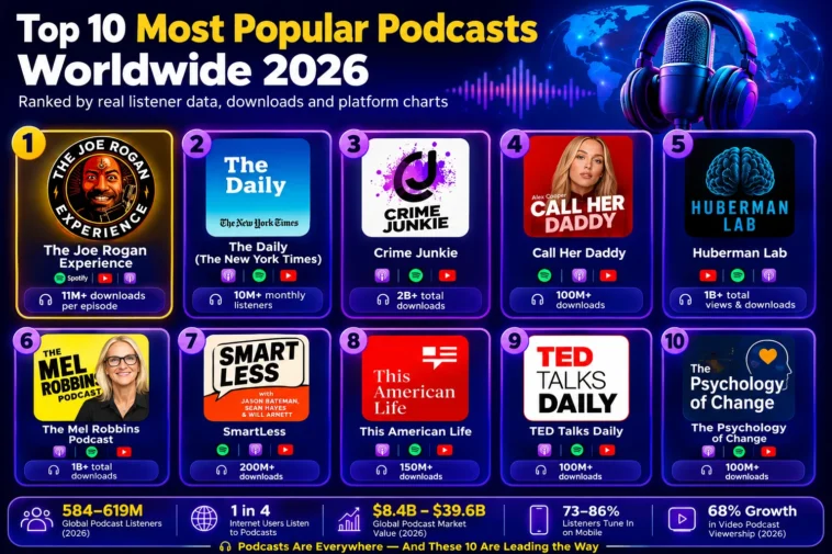 Most Popular Podcasts Worldwide