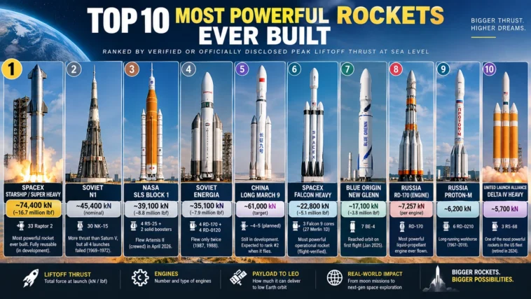 Top 10 Most Powerful Rockets