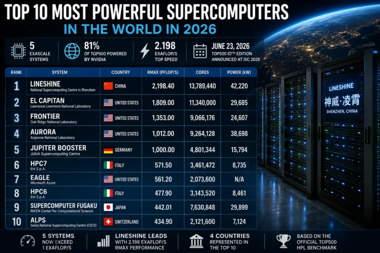 Top 10 Most Powerful Supercomputers