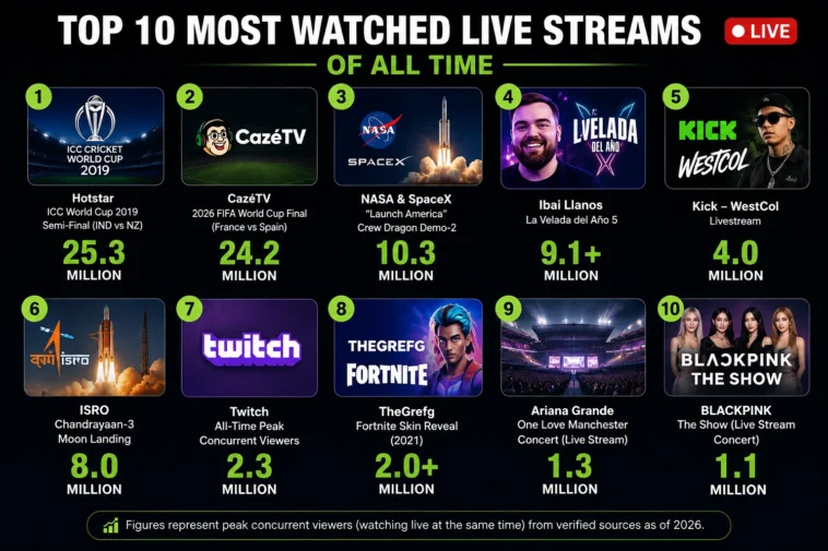 Most Watched Live Streams