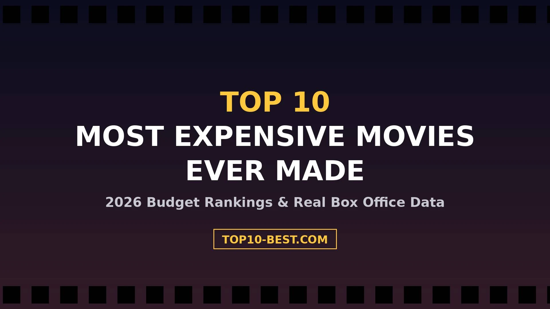 Top 10 Most Expensive Movies